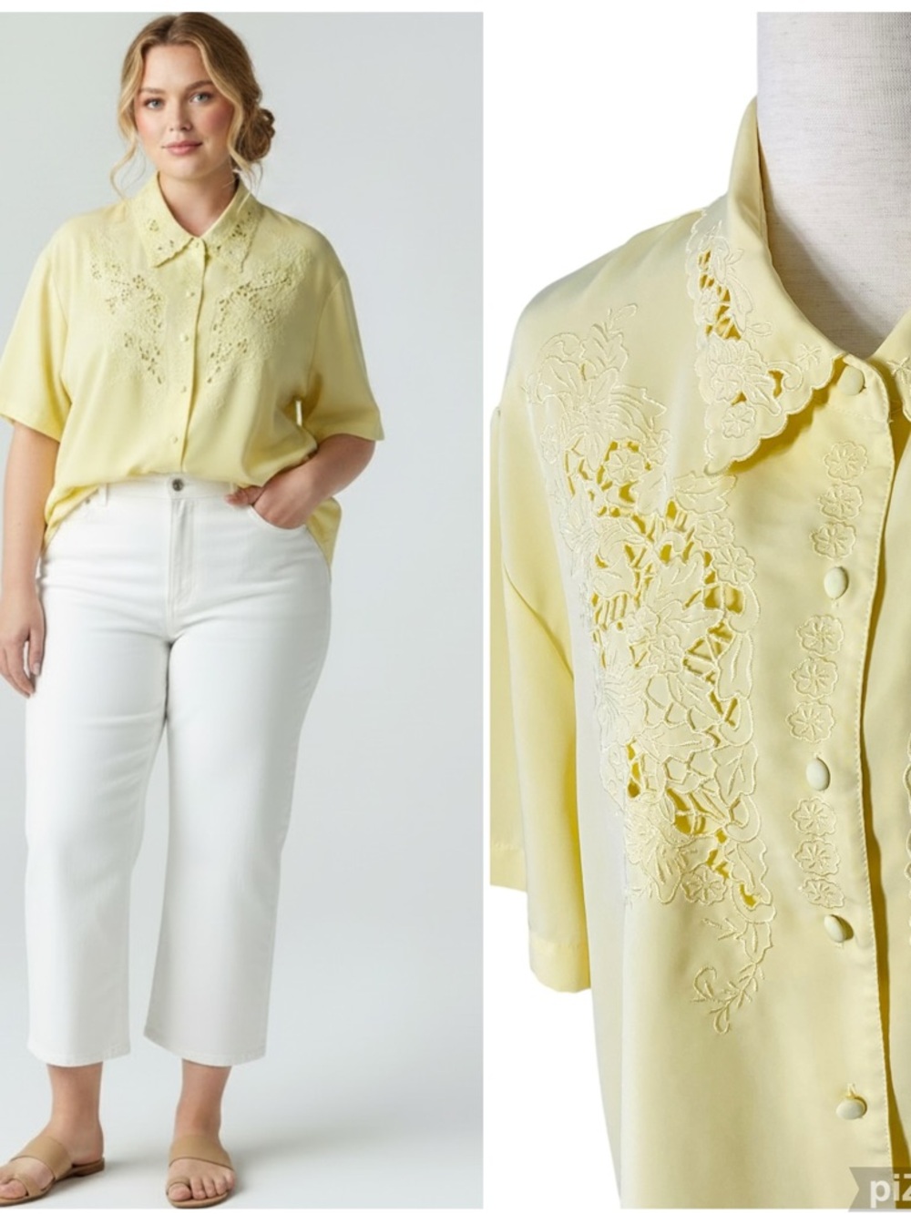 VINTAGE JOANNA Eyelet Blouse